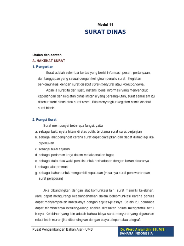 Fungsi Surat