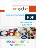 HR Policy of Google Inc