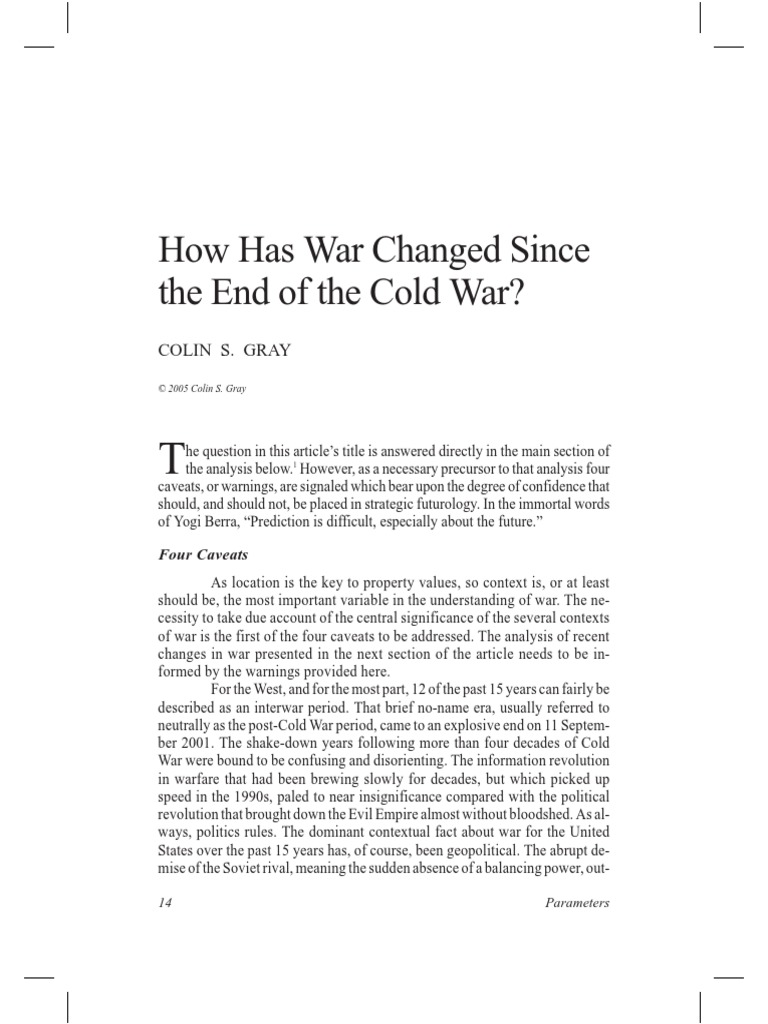 Has The War Changed | PDF