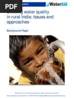 WaterAid - Drinking Water Quality Rural India