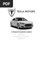 Tesla Motors: A Financial Statement Analysis 