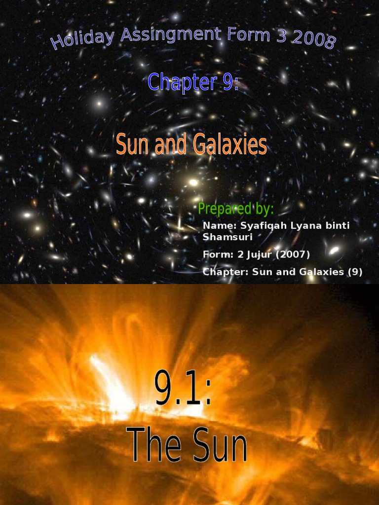 Science Form 3 - Chapter 9 (Sun and Galaxies) | PDF | Stars | Supernova
