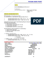 Busan New Port Reporting Sheet