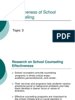 Topic 3 - Effectiveness of School Counselling