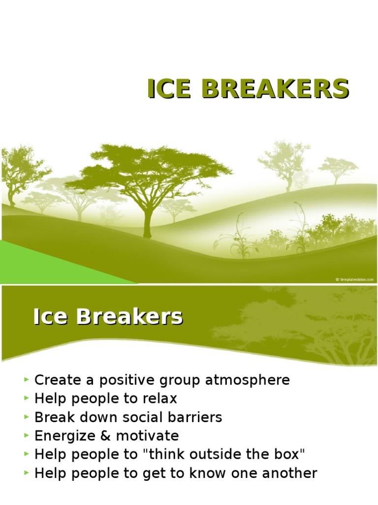 Ice Breakers PDF Leisure