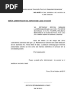 Solicitud - Corte Del Servicio de Cable