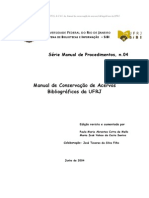 Manual de Conservação de Acervos Bibliográficos da UFRJ