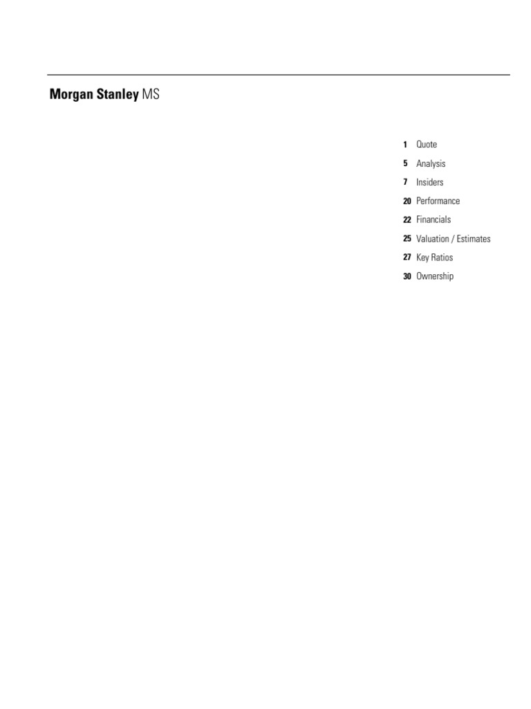 MS | PDF | Morgan Stanley | Investment Banking