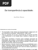 Authier-Revuz - Da transparência à opacidade