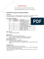 Measurement by Wheatstone Bridge