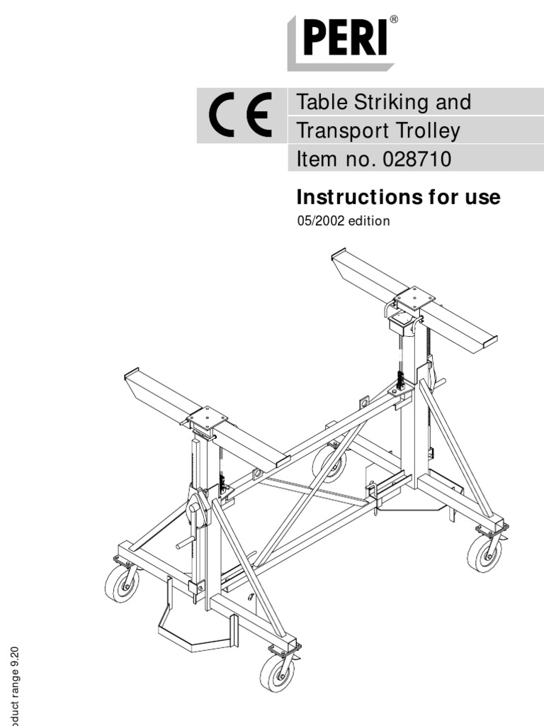 Table Striking and Transport Trolley Guide | PDF | Crane (Machine) | Tram