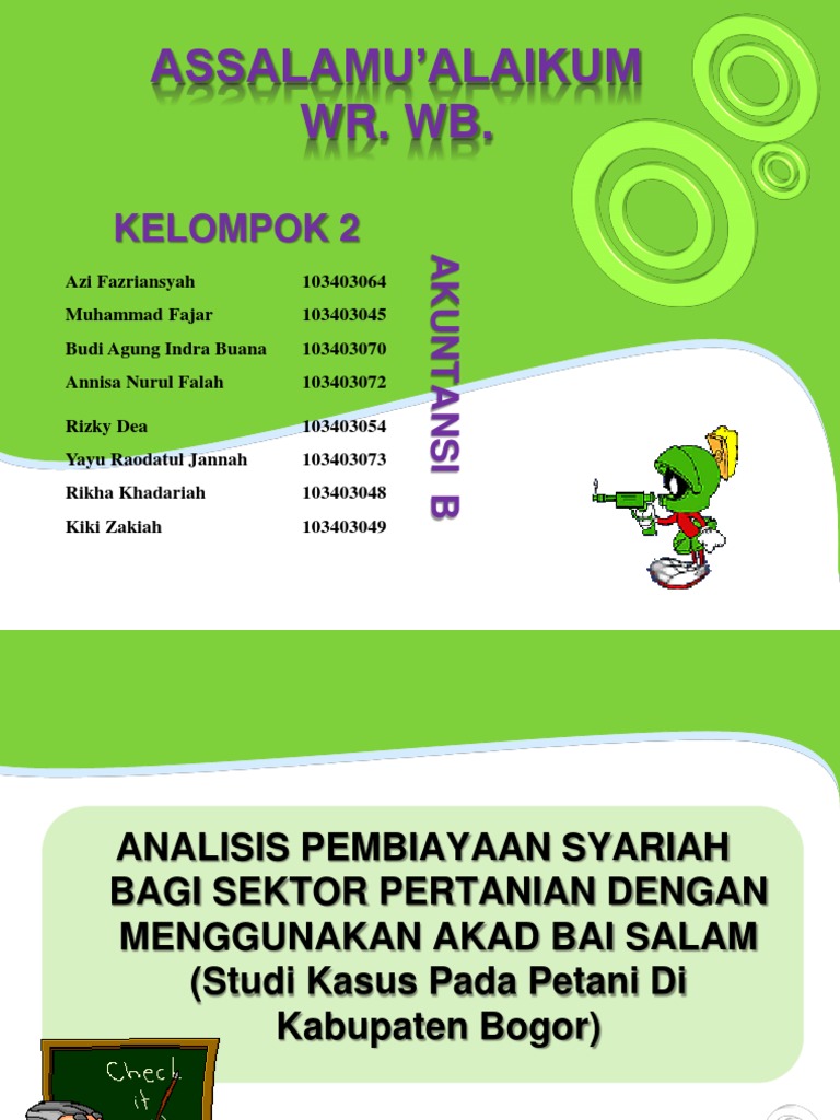 Pembiayaan Salam Dan Pertania