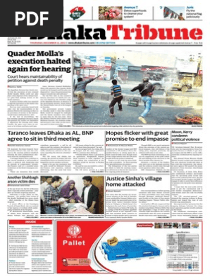 Dhaka Tribune Print Edition December 12 2013 Pdf Public Law Bangladesh