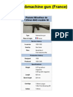 MAS-38 Submachine Gun (France) 