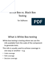 White box vs Black box testing