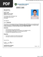 Jamuna Bank Admit Card