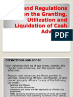 Rules Regulations Granting Utilization Liquidation Cash Advances