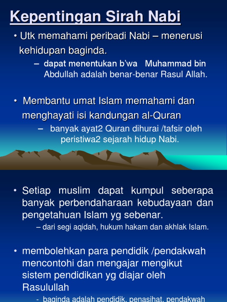 Kepentingan Sirah Pdf
