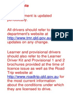 Queensland Driving License Book