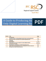 A Guide To Producing Audio Only Learning Resources Final