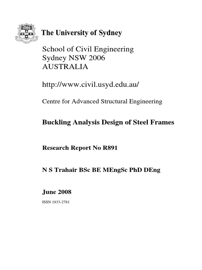Buckling Analysis Design of Steel Frames | PDF | Buckling | Beam ...