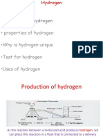 Material: - Production of Hydrogen