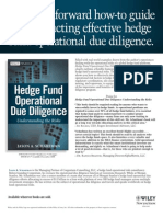 Hedge Fund Operational Due Diligence