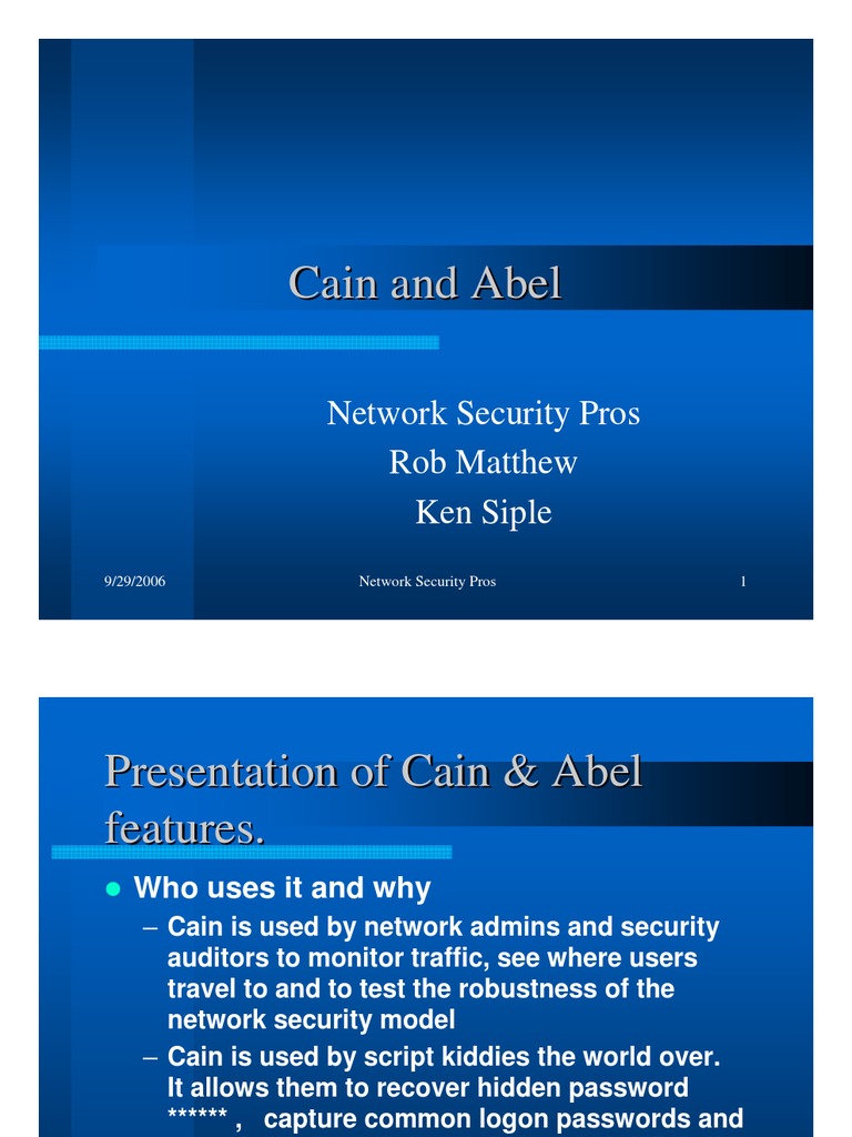 Cain And Abel Tutorial From Chiranjit Password Computer Network