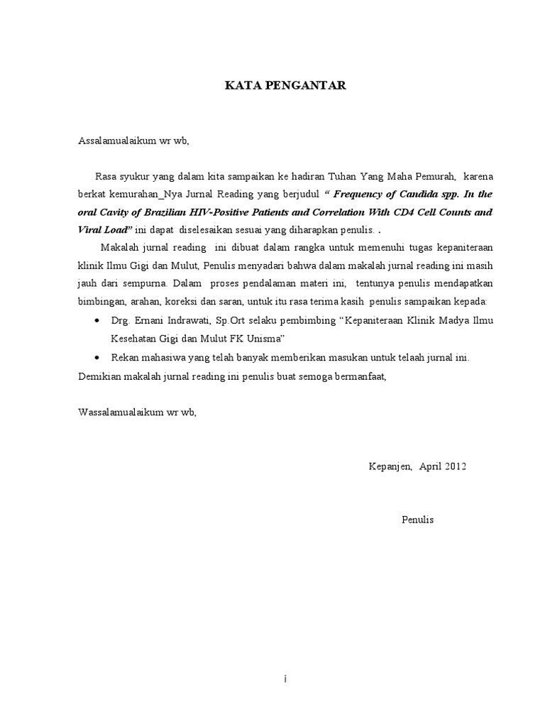 Kata Pengantar Jurnal