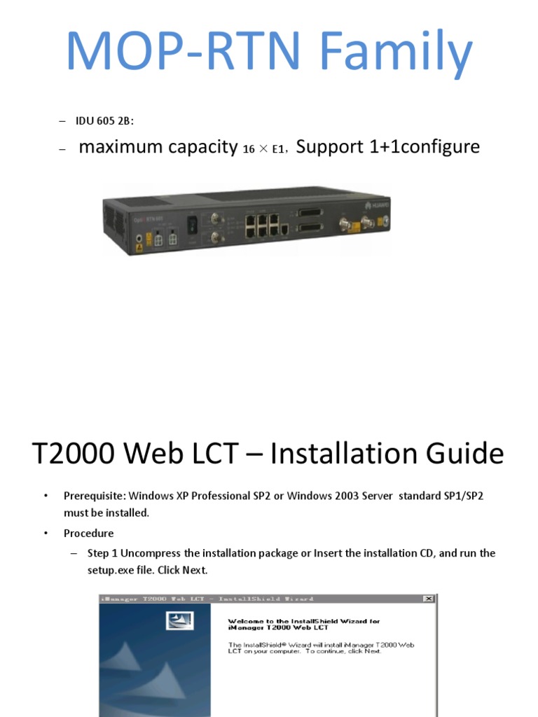 TX Operational Manualhuawei Rtn Installation Programs) Login