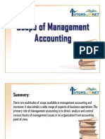 Scope of Management Accounting