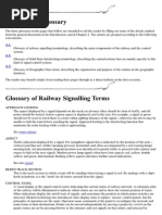 Glossary of Railway Signalling Terms, SSI Terminology & Geographic Data Terminology