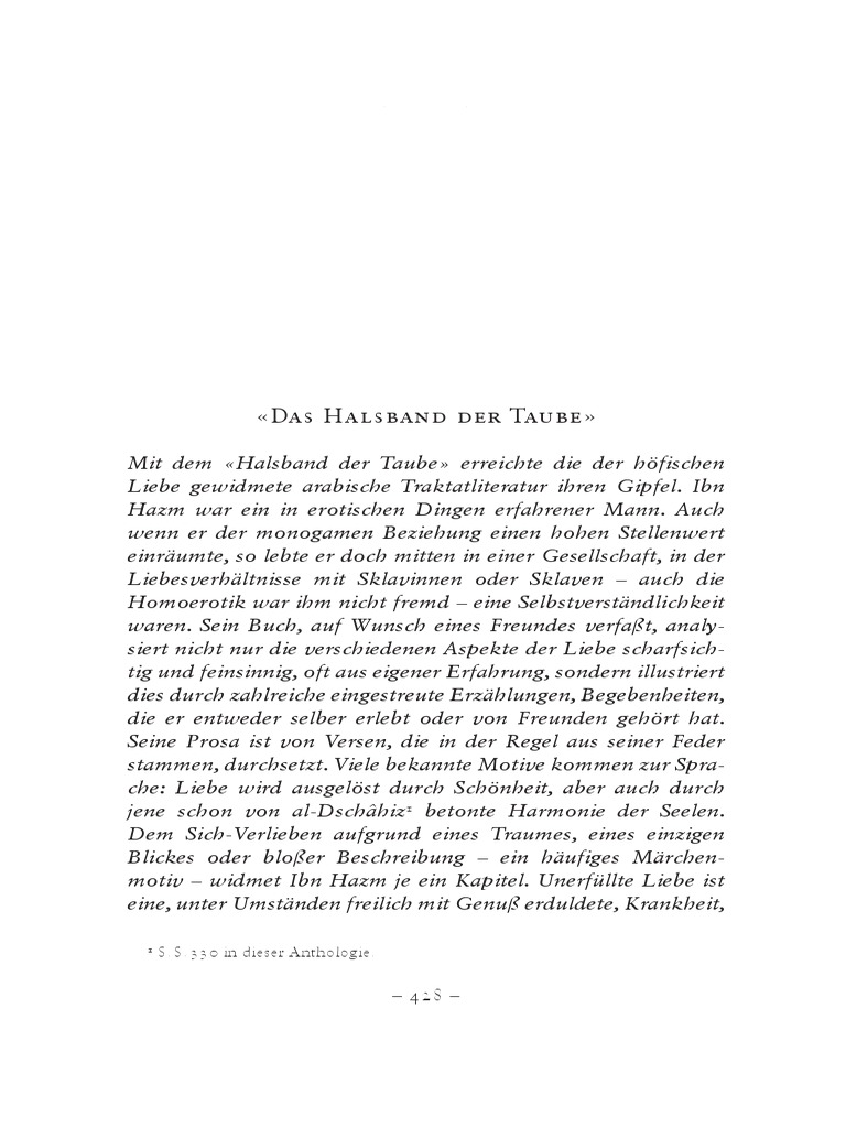 Das Halsband Der Taube Ibn Hazan | PDF