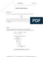 Springs & Elastic Strings,kinetics,mechanics revision notes from A-level Maths Tutor