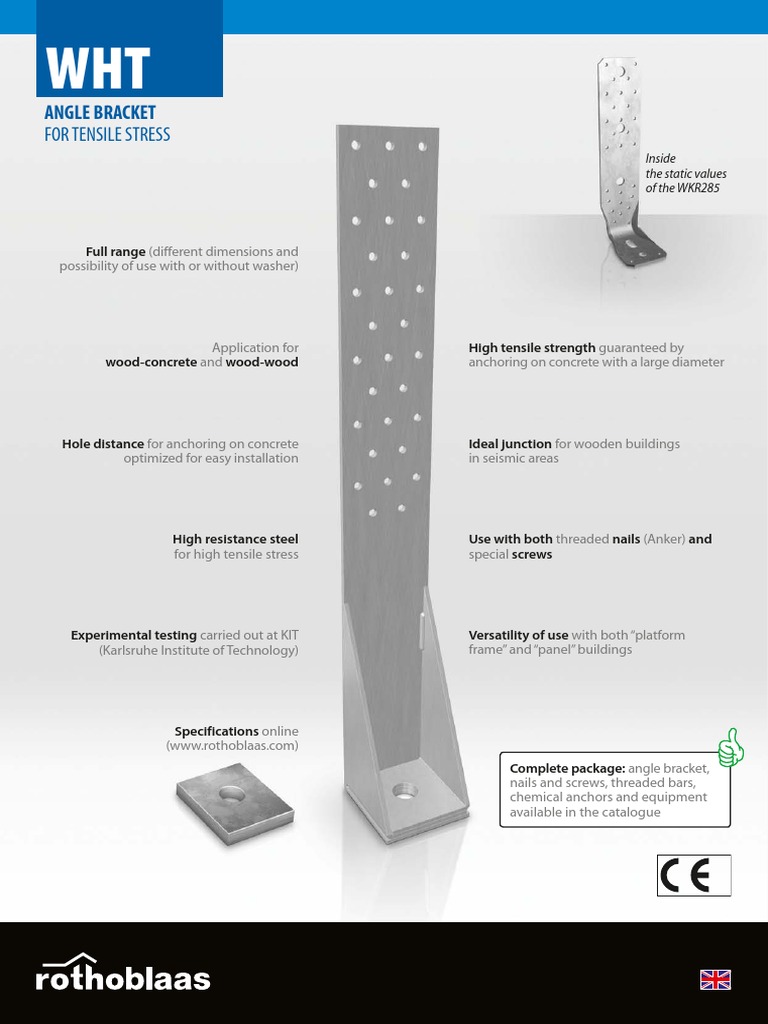 Rothoblaas WHT Plate Specifications | PDF | Galvanization | Screw
