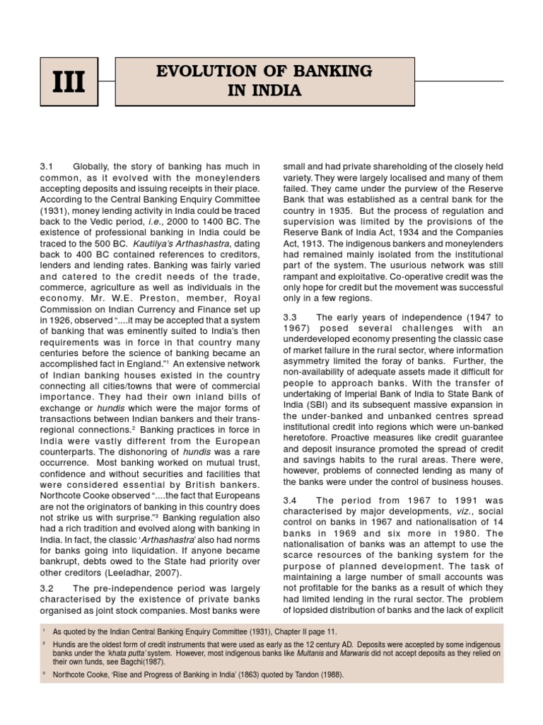 History of Banking in India | PDF | Reserve Bank Of India | Central Banks