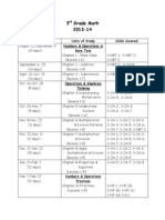 3rd Grade Math Scope Sequence 2013-14