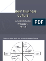 Western Business Culture: D. Santosh Kumar 09031EIB47 Mba-Ib