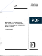 3606-00 Materiales Peligrosos. Clasificación Del Personal de Respuesta