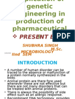 Application of Genetic Engineering in Production of Pharmaceuticals