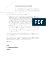 Cláusula Sobre Conflicto de Intereses