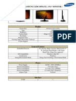 Data Sheet For Samsung LED Monitor LS20C150NL/XL