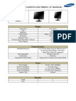Data Sheet For Samsung LED Monitor LS22C170BS