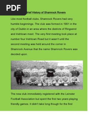 A Brief History of Shamrock Rovers