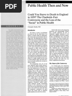 The Chadwick-Farr Controversy and the (The Loss of the Social in Public Health - Hamlin, 1995