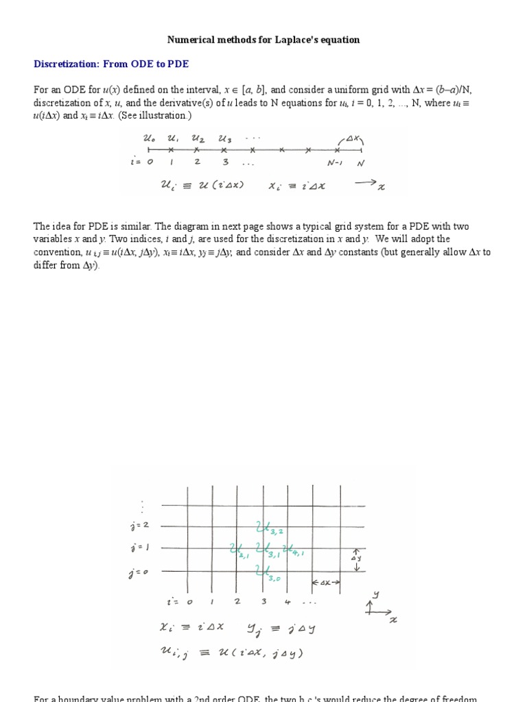 Numerical Methods for Laplace's Equation | PDF | Partial Differential ...
