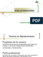 Catálogo de Competencias Profesionales Mantenimiento