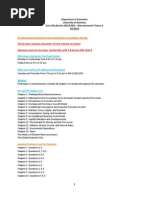 ECON 302 Syllabus, Pocedure & Sample Quesntionnaire For Final Exam