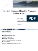 Cis185 ROUTE Lecture2 EIGRP Part2