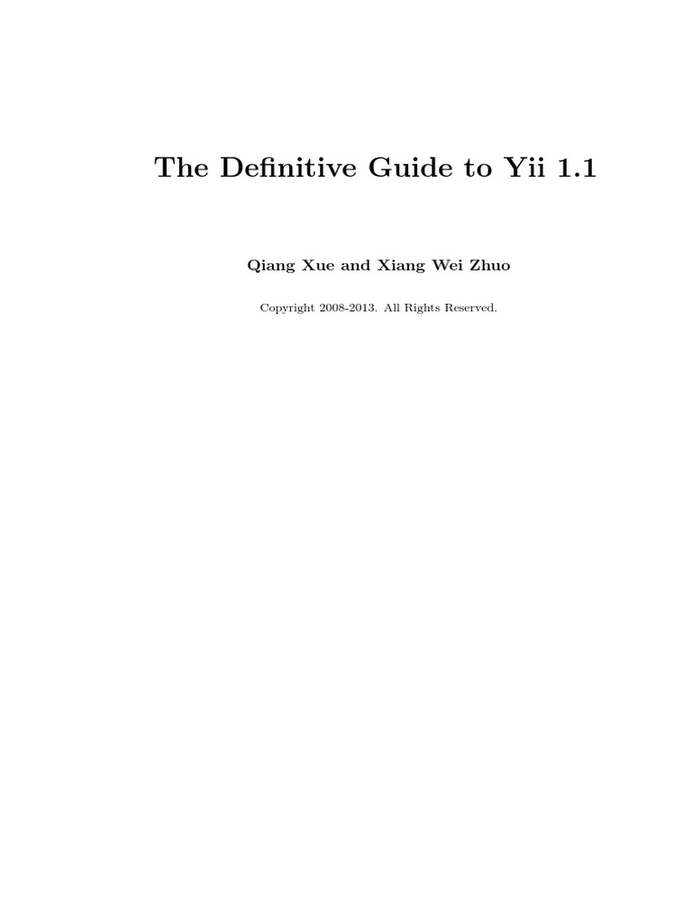 Yii Guide 1 1 14 Apache Http Server Model View Controller